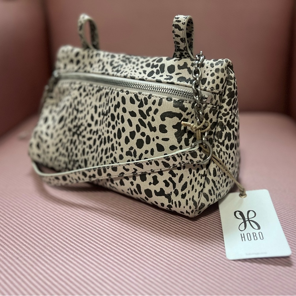 Hobo Bike Crossbody Cheetah Print NWT
